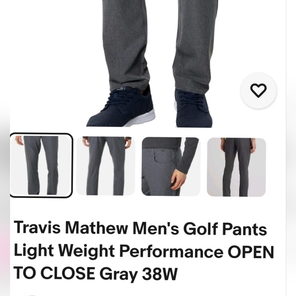Travis Mathew Men Lightweight Performance Open To Close Grey Golf Pants. Size 36 - Picture 8 of 11